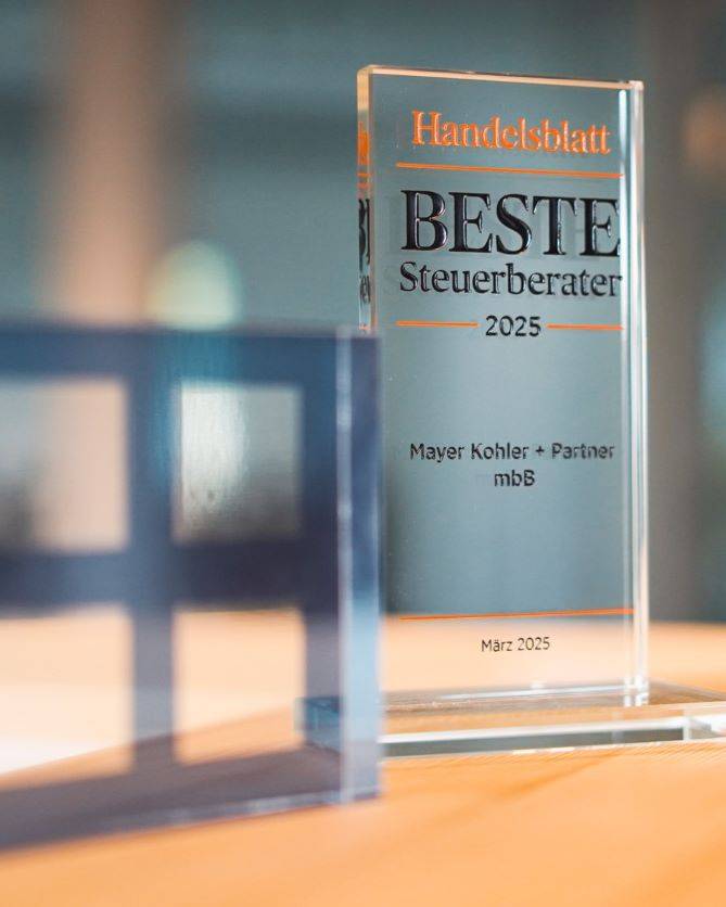 Handelsblatt-Auszeichnung „Beste Steuerberater 2025“ für Mayer Kohler + Partner mbB